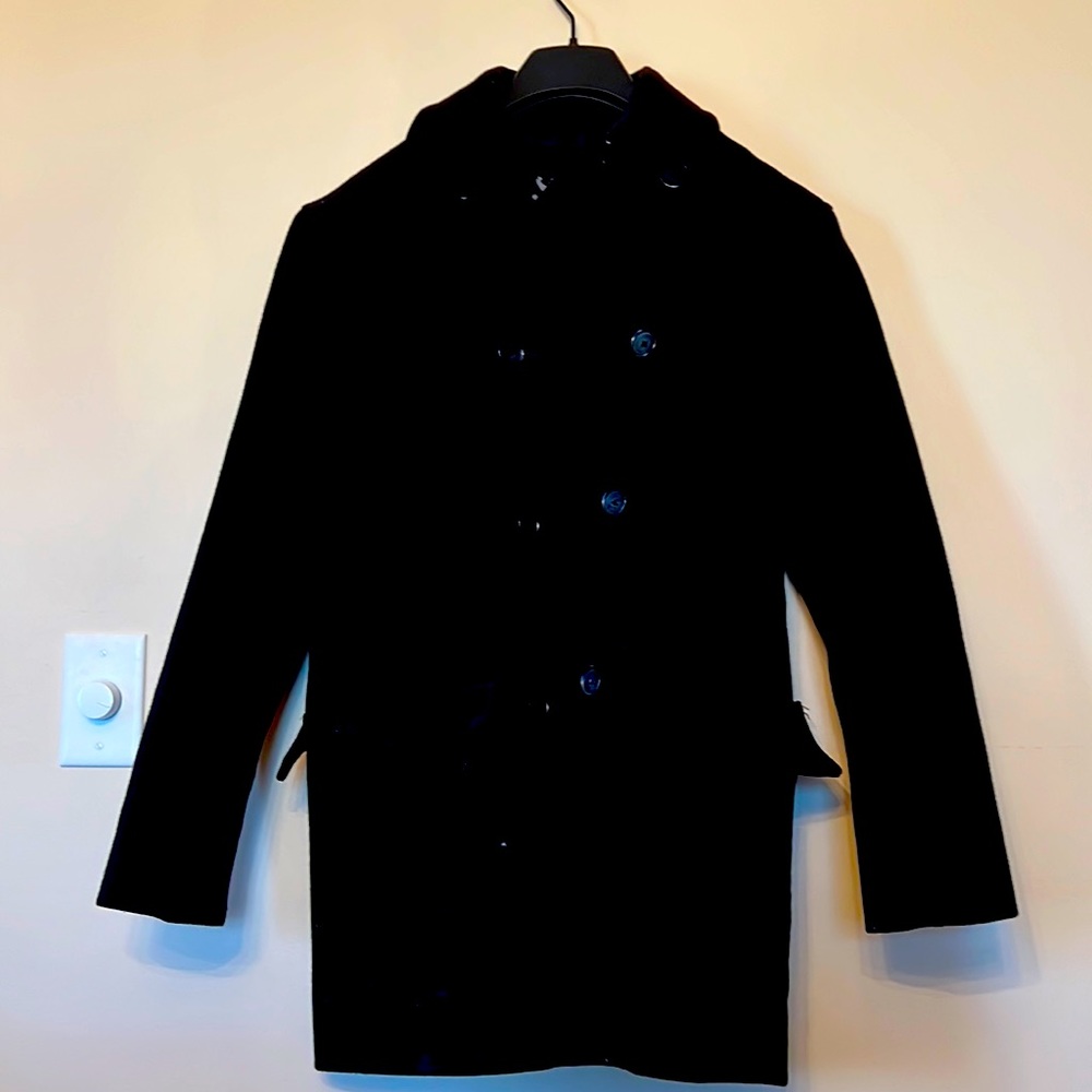 Black Express mens Small Wool Peacoat